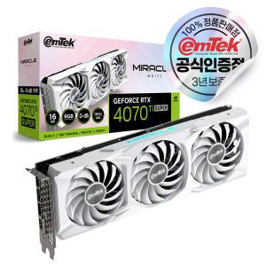 이엠텍 지포스 RTX 4070 Ti SUPER MIRACLE WHITE D6X 16GB [오늘출발/안전포장]