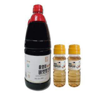 홍영의 버섯맛간장1.5L 표고버섯 양조간장/ 붉은대게 백간장 100ml 2개