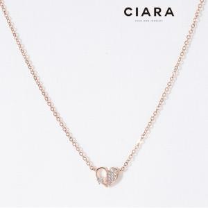 [하프클럽/]CIARA 14K Chieri 하프샤이닝 러블리 하트 목걸이(GoldPlated)