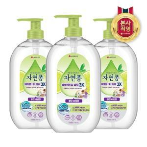 [엘지생활건강]자연퐁 베이킹소다파워 3X 주방세제 라임 용기 735ml x 3개