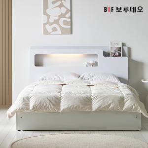 앳홈 레옹 LED 서랍수납 침대 프레임 K 킹-매트리스 제외