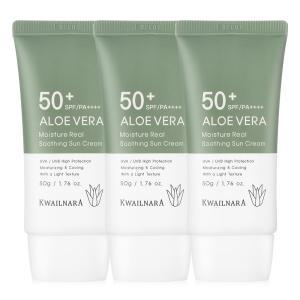 알로에 선크림 썬크림 x 3개 / SPF50+ PA++++ 50ml 자외선차단 미백 주름개선 기능성