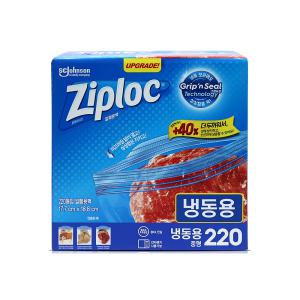 ZIPLOC 스마트지퍼백(중형) 냉동용 220매