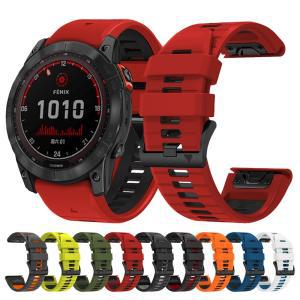 Garmin Fenix 7 6 Pro 7 6 5 Fenix 7X 6X Pro 7X 6X 5 XPlus용 시계 밴드, 실리콘 스마트 워치 밴드 퀵릴리즈, 22mm, 26mm