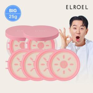 [엘로엘] 핑크 톤업 빅 선쿠션 본품 25g 2개+리필 4개_ELROEL