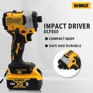 DEWALT 브러시리스 무선 임팩트 드라이버 20V 배터리 충전식 전기 드릴 공구 DCF850