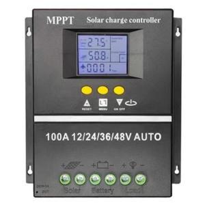 MPPT 태양광 충전 컨트롤러 PV 레귤레이터 LCD 디스플레이 패널 배터리 충전기 12V 36V 100A