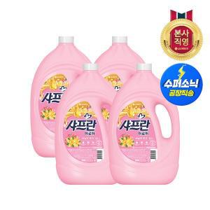 [엘지생활건강]샤프란 아로마 섬유유연제 바닐라 핑크 3.1L x 4개