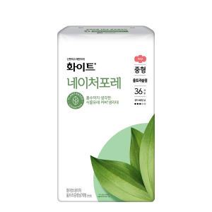 유한킴벌리 화이트 네이처포레 가벼운 울트라슬림 중형36p x 1개