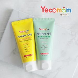 예꼬맘 어린이 치약 60g 2개 + 소형치약15g 2개 [무/저/고불소]