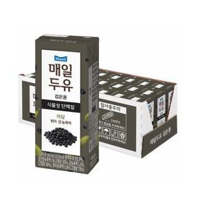 매일유업 검은콩 식물성 단백질 저당 두유 190ml [24+24] 48팩