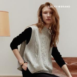 [Lucky Brand] 럭키브랜드 23FW 울100  케이블 베스트 1종