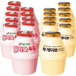 빙그레 딸기우유 240ml 20입 혼합 (딸기맛10입+투게더맛10입)