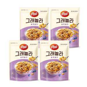 [소비기한 임박] 포스트 그래놀라 블루베리, 310g, 4개