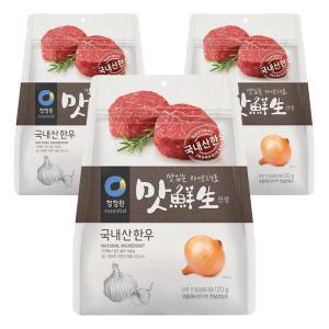 [소비기한 임박] 청정원 맛선생 한우 파우치, 120g, 3개