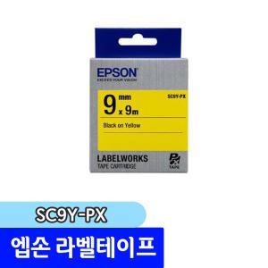 엡손 라벨테이프 라벨카트리지 YELLOW/BLACK(SC9Y-PX)