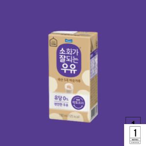 매일유업 멸균우유 소화가 잘되는 미숫가루 우유 유당제로 190ml 24팩