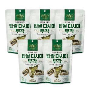 아워홈 맛집 [오희숙전통부각]찹쌀 다시마부각 30g 5봉 캠핑 홈파티 차박 탕비실 자취 야식 술안주