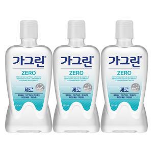 가그린 구강청결제, 제로, 820ml, 3개