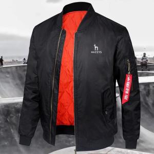 Men's HAZZYS Jacket Spring and Autumn Outdoor Thickened Polyester Motorcycle Wear Sports Windbreaker