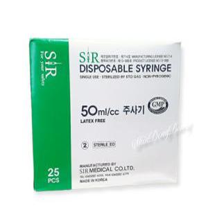 sir 일회용주사기 50cc 21g 1 1/4인치(32mm) 1통 25개 병원용