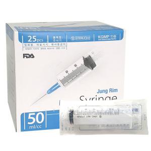 정림 50cc주사기 50ml 18G 38mm 25개 개별멸균포장 주사기