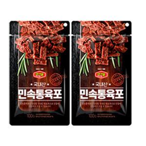 [소비기한 임박] 머거본 대용량 민속통육포, 200g, 2개