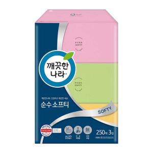 깨끗한나라 순수 소프티 각티슈 (250매x3입)