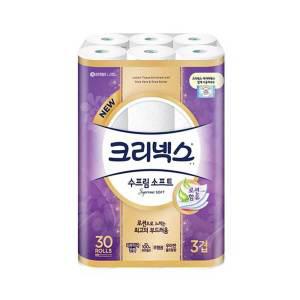 크리넥스 수프림소프트 27m X 30롤 1팩 3겹 /유한킴벌리