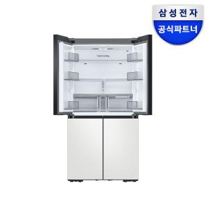 삼성전자 비스포크 4도어 RF60DB9KF201 키친핏 냉장고 코타 화이트 615L 에너지절감 김치보관