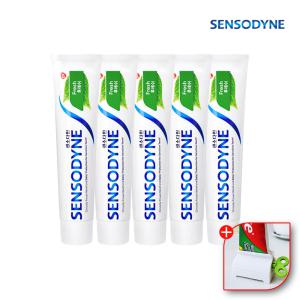 센소다인 시린이 불소 1426ppm 고불소 치석 제거 후레쉬 치약 5개+치약짜개