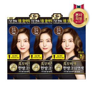 리엔 흑모비책 크림 120g 염색약 짙은갈색 3개