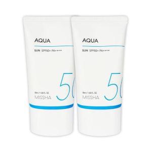 미샤 올 어라운드 세이프 블록 아쿠아 선젤 썬크림 SPF50+ 50ml 2개