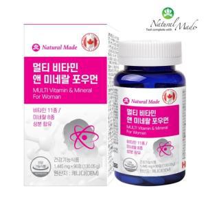 네츄럴메이드 멀티 비타민 앤 미네랄 포우먼 1445mg x 90정