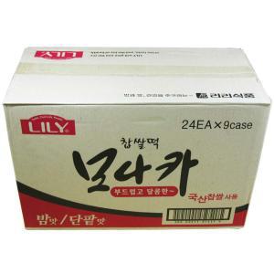 리리식품 리리 찹쌀떡 모나카 밤맛 단팥맛 840g(35g 24개) 9개 이강산닷컴