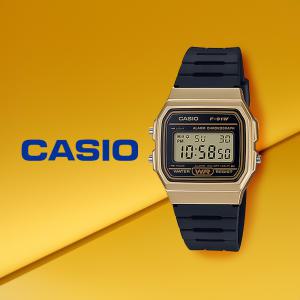 casio 손목 전자시계 모던 심플 베이직 시계 골드베젤