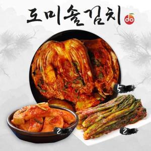 [NS홈쇼핑]도미솔 맛있는 포기 김치 5kg+미나리들어간석박지2kg+갓김치 2kg(총 9kg)..[34708152]