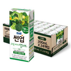 매일유업 썬업 과일야채샐러드 그린, 200ml, 24개