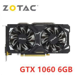 Zotac GTX 1060 6GB 그래픽 카드 1060-6GD5 비디오 GPU 데스크탑 PC 컴퓨터 게임 화면 맵 RTX 3060 750 960