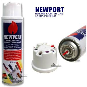 레저 영국명품 - NEWPORT BUTANE LIGHTER GAS 충전가스  라이터 가스 리필 가스 250ML