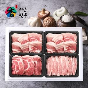 고산한돈 냉장육 구이세트4호 삼겹살400gx2팩+목살400g+항정살400g