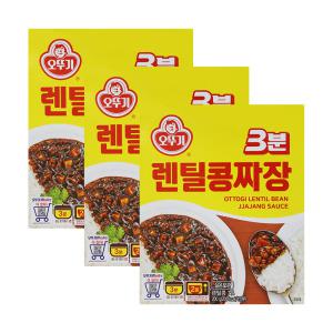 오뚜기 3분 렌틸콩짜장 200g 3개