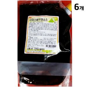 바베큐소스(시아스 2KG)X6 업소용 바비큐 액상 소스 양념 캡파우치