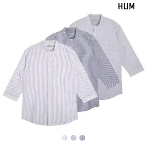 [HUM][HUM]남) 스트라이프 7부 차이나넥 셔츠(FHOMCSS142P)