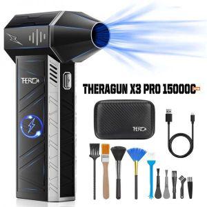 제트건 에어건 송풍기 Theragun X3 미니 휴대용 터보 제트 Fan-150000RPM 압축 공기 먼지털이 차량용 건조