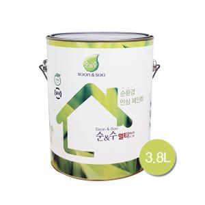 [노루페인트] 다용도용 수성페인트 순앤수 멀티 3.8L 계란광