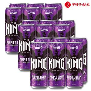 롯데칠성 핫식스 더킹 퍼플그레이프 355ml x18캔 에너지 드링크 탄산음료