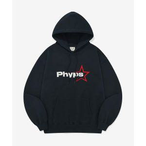 [매장정품] 피지컬 에듀케이션 디파트먼트 PHYSICAL EDUCATION DEPARTMENT TIDY STAR HOODIE NAVY PES1HD31