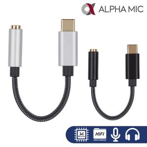 알파믹 ALT384 USB C 타입 변환 잭 이어폰 마이크 입력 출력 지원 3.5mm 젠더 384kHz 초 고해상도 DAC