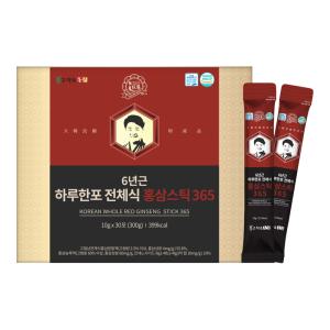 고철남 짜먹는6년근 하루한포 전체식 홍삼스틱365, 10g, 30포